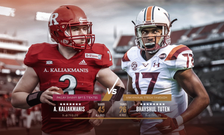 Rutgers Football vs Virginia Tech Hokies Football Match Player Stats